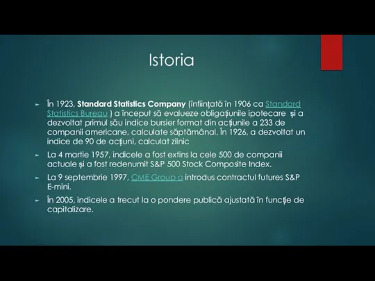 Istoria În 1923, Standard Statistics Company (înființată în 1906 ca Standard Statistics