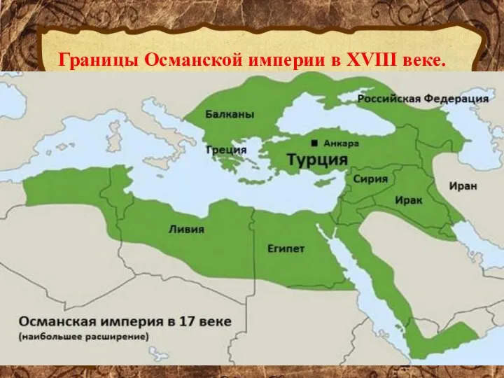 Границы Османской империи в XVIII веке.
