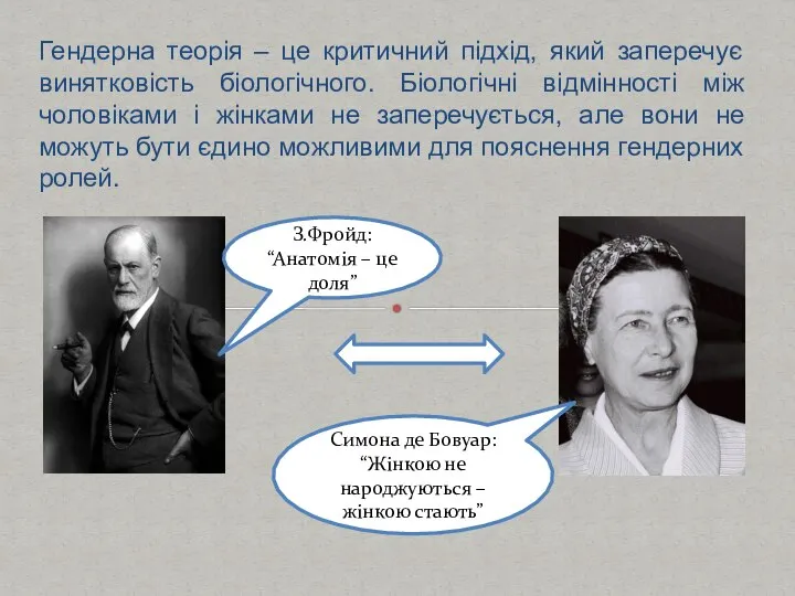 Гендерна теорія – це критичний підхід, який заперечує винятковість біологічного. Біологічні відмінності