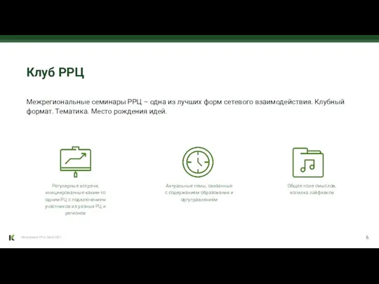 Клуб РРЦ Межрегиональные семинары РРЦ – одна из лучших форм сетевого взаимодействия.