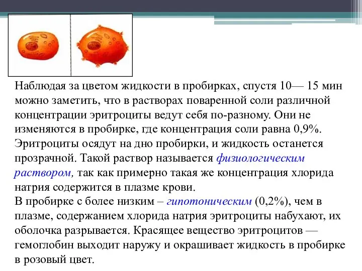 Наблюдая за цветом жидкости в пробирках, спустя 10— 15 мин можно заметить,