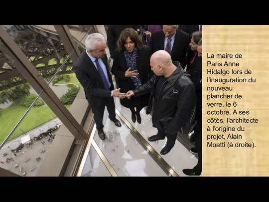 La maire de Paris Anne Hidalgo lors de l'inauguration du nouveau plancher