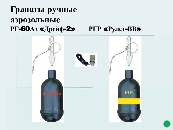 Гранаты ручные аэрозольные РГ-60Аз «Дрейф-2» РГР «Рулет-ВВ»