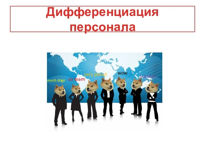 Дифференциация персонала much doge so team very proud wow success