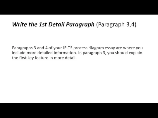 Write the 1st Detail Paragraph (Paragraph 3,4) Paragraphs 3 and 4 of