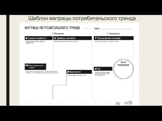 Шаблон матрицы потребительского тренда