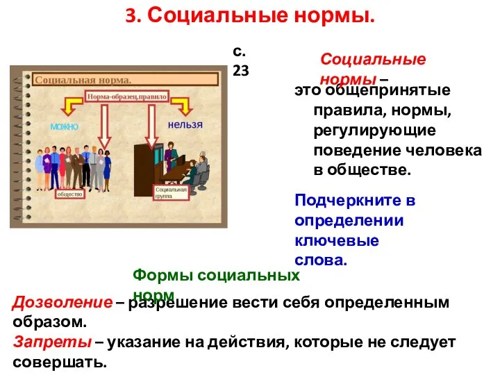 3. Социальные нормы. это общепринятые правила, нормы, регулирующие поведение человека в обществе.