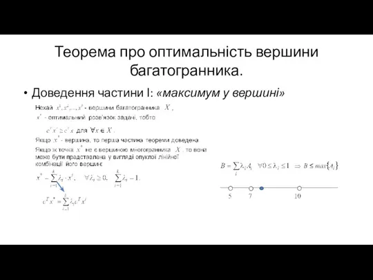 Теорема про оптимальність вершини багатогранника. Доведення частини І: «максимум у вершині»