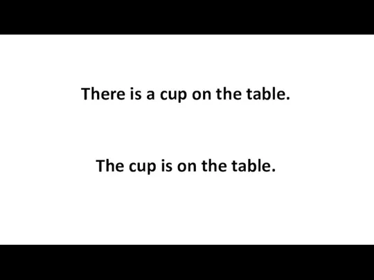 There is a cup on the table. The cup is on the table.