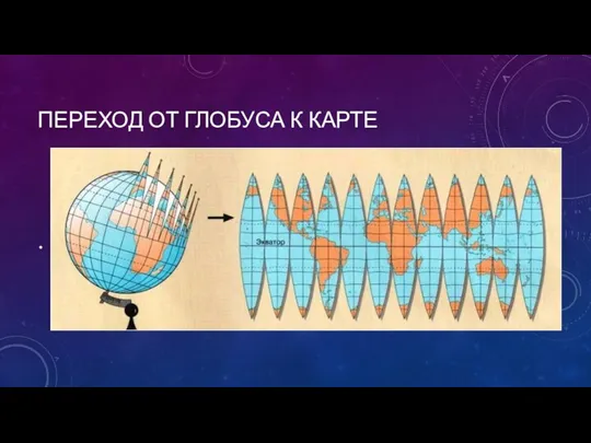 ПЕРЕХОД ОТ ГЛОБУСА К КАРТЕ с