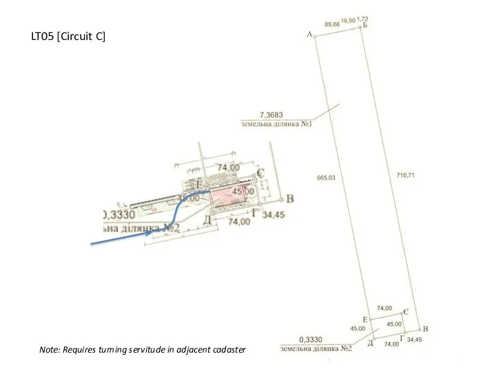 LT05 [Circuit C] Note: Requires turning servitude in adjacent cadaster