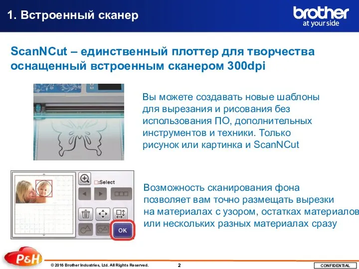 1. Встроенный сканер Вы можете создавать новые шаблоны для вырезания и рисования