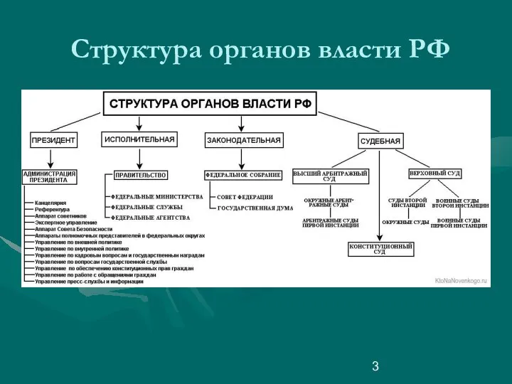 Структура органов власти РФ