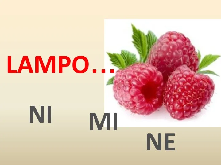 NI LAMPO… MI NE