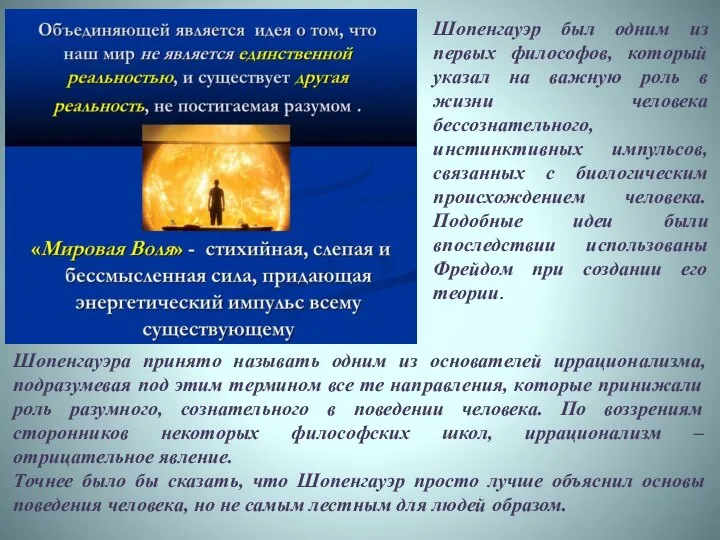 Шопенгауэр был одним из первых философов, который указал на важную роль в