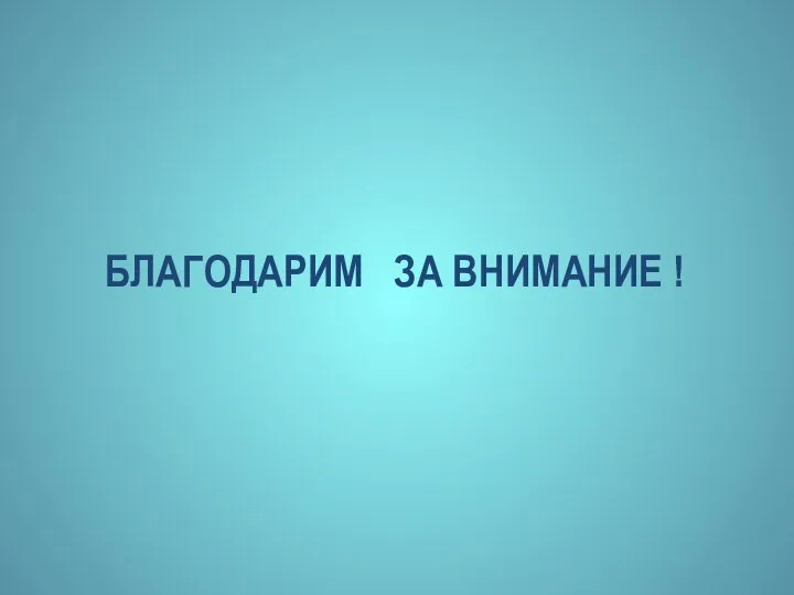 БЛАГОДАРИМ ЗА ВНИМАНИЕ !