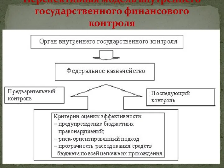 Перспективная модель внутреннего государственного финансового контроля