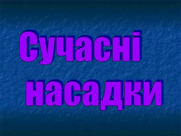 Сучасні насадки