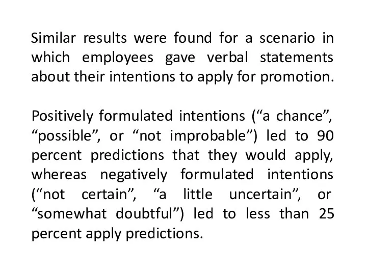 Similar results were found for a scenario in which employees gave verbal