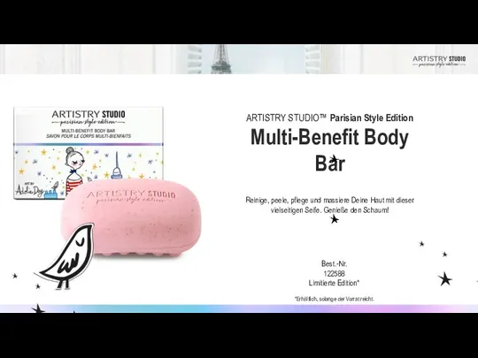 ARTISTRY STUDIO™ Parisian Style Edition Multi-Benefit Body Bar Reinige, peele, pflege und