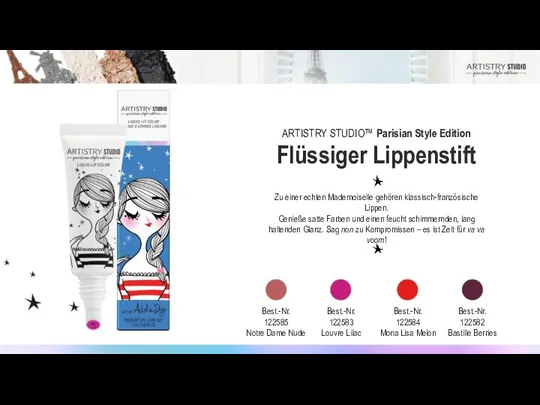 ARTISTRY STUDIO™ Parisian Style Edition Flüssiger Lippenstift Zu einer echten Mademoiselle gehören