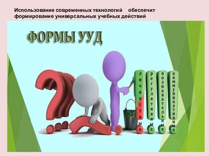 Использование современных технологий обеспечит формирование универсальных учебных действий