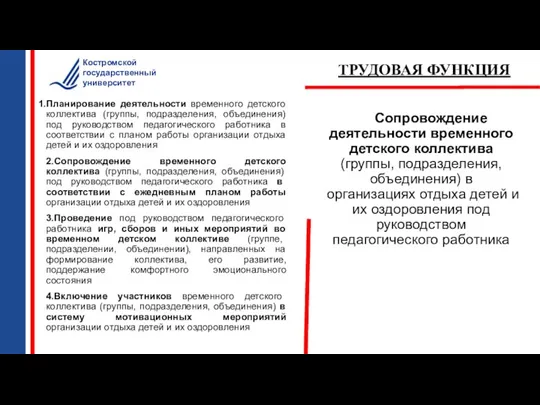 Сопровождение деятельности временного детского коллектива (группы, подразделения, объединения) в организациях отдыха детей