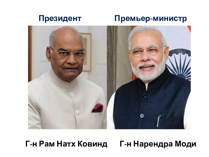 Премьер-министр Президент Г-н Рам Натх Ковинд Г-н Нарендра Моди