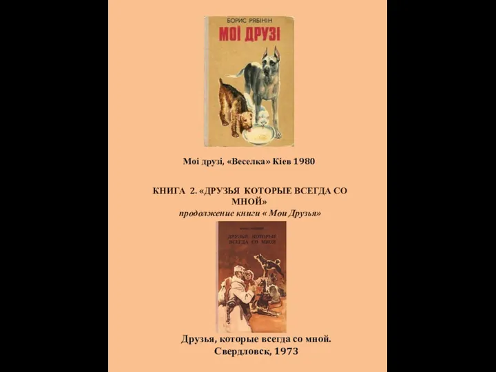 Моi друзi, «Веселка» Кiев 1980 КНИГА 2. «ДРУЗЬЯ КОТОРЫЕ ВСЕГДА СО МНОЙ»