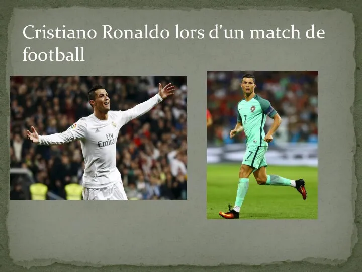 Cristiano Ronaldo lors d'un match de football