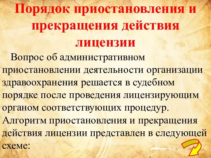 Порядок приостановления и прекращения действия лицензии Вопрос об административном приостановлении деятельности организации