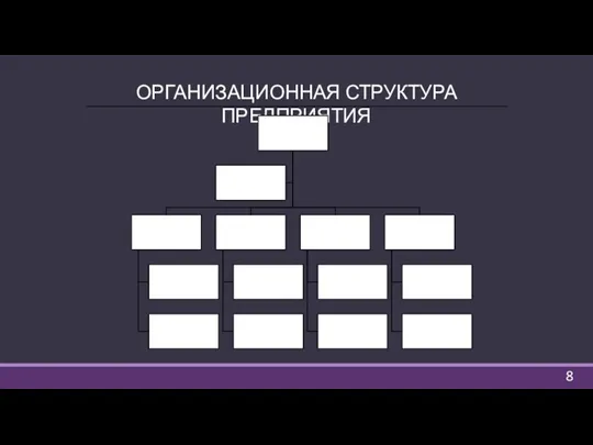 ОРГАНИЗАЦИОННАЯ СТРУКТУРА ПРЕДПРИЯТИЯ 8