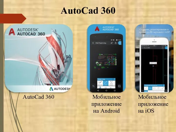 AutoCad 360 AutoCad 360 Мобильное приложение на Android Мобильное приложение на iOS