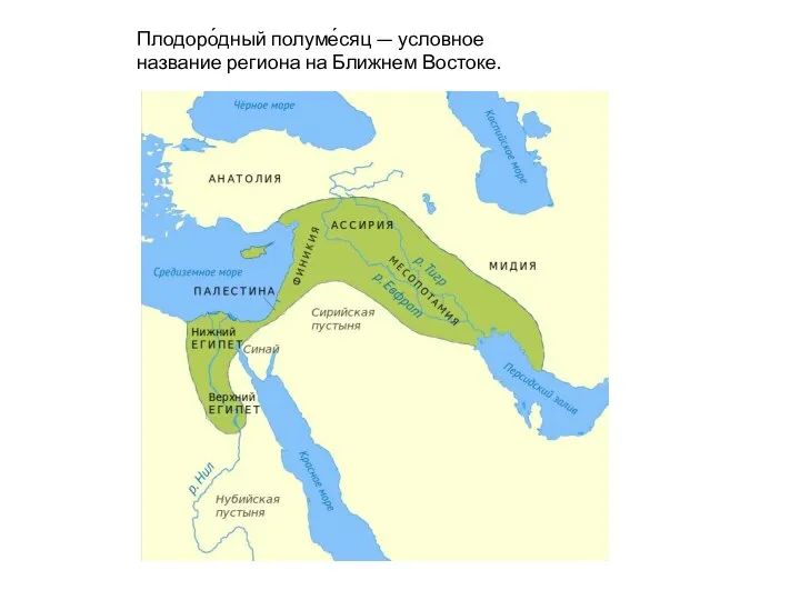 Плодоро́дный полуме́сяц — условное название региона на Ближнем Востоке.