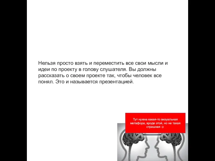 Нельзя просто взять и переместить все свои мысли и идеи по проекту