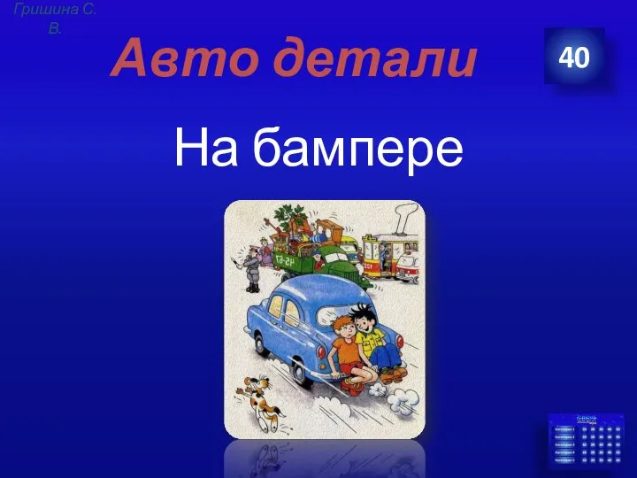 Авто детали На бампере 40