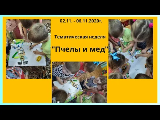 02.11. - 06.11.2020г. Тематическая неделя "Пчелы и мед"