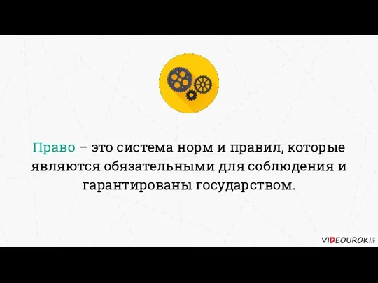 Право – это система норм и правил, которые являются обязательными для соблюдения и гарантированы государством.