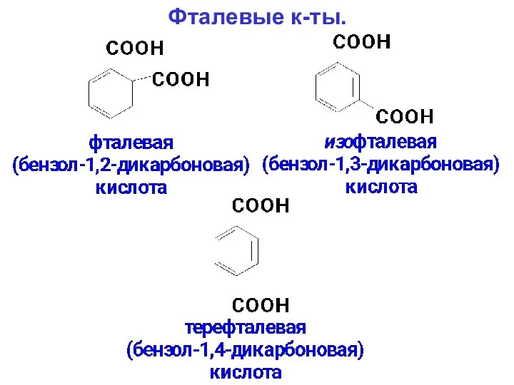 Фталевые к-ты.