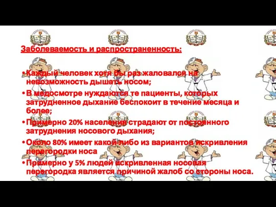 Заболеваемость и распространенность: Каждый человек хотя бы раз жаловался на невозможность дышать