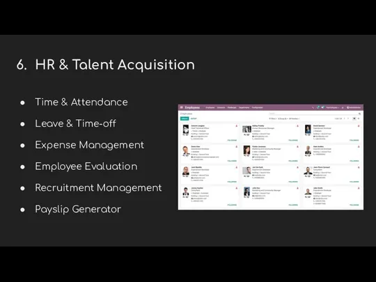 6. HR & Talent Acquisition Time & Attendance Leave & Time-off Expense