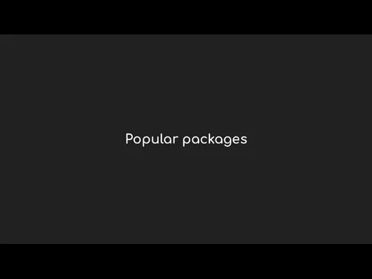 Popular packages