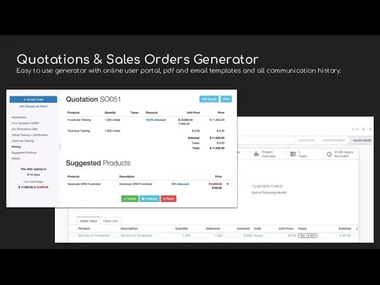 Quotations & Sales Orders Generator Easy to use generator with online user