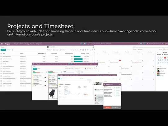Projects and Timesheet Fully integrated with Sales and Invoicing, Projects and Timesheet
