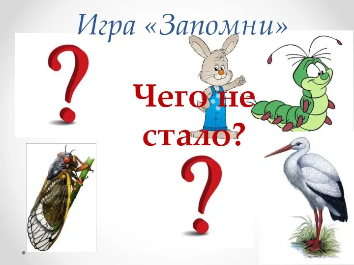 Игра «Запомни» Чего не стало?