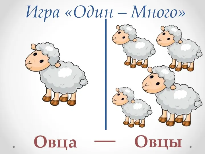 Игра «Один – Много» Овца Овцы