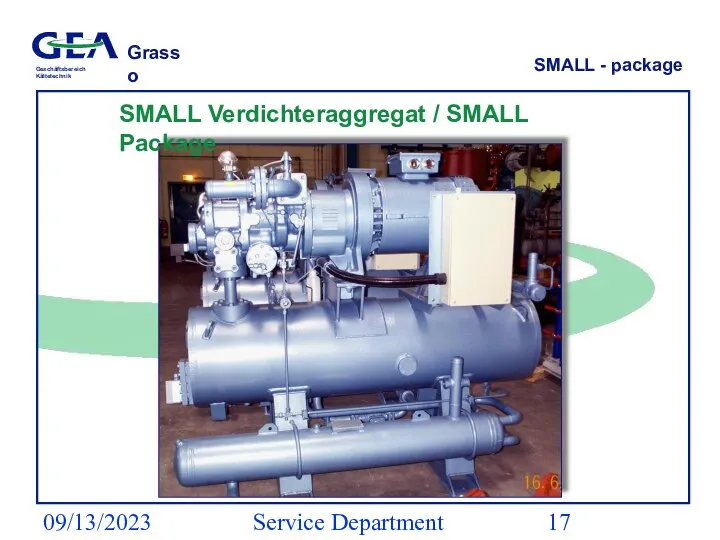 09/13/2023 Service Department (ESS) SMALL - package SMALL Verdichteraggregat / SMALL Package