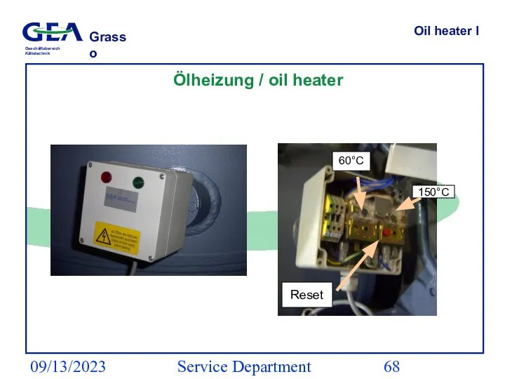 09/13/2023 Service Department (ESS) Oil heater I Ölheizung / oil heater