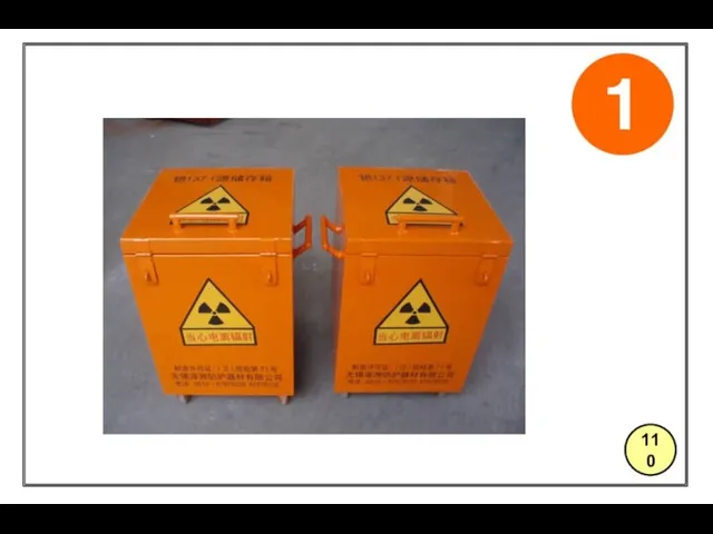Storage containers for radioactive sources