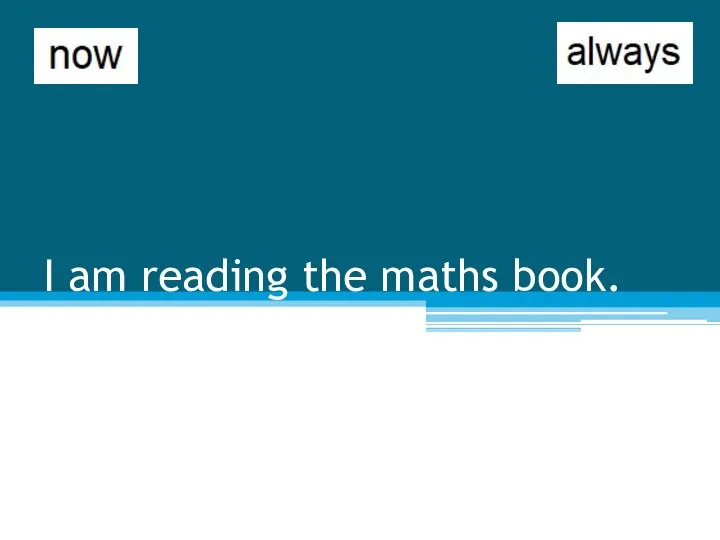I am reading the maths book.